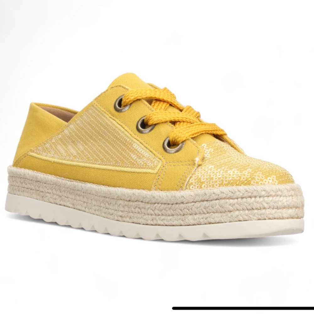 LOVE RIO Maisie sequins sneakers in YELLOW